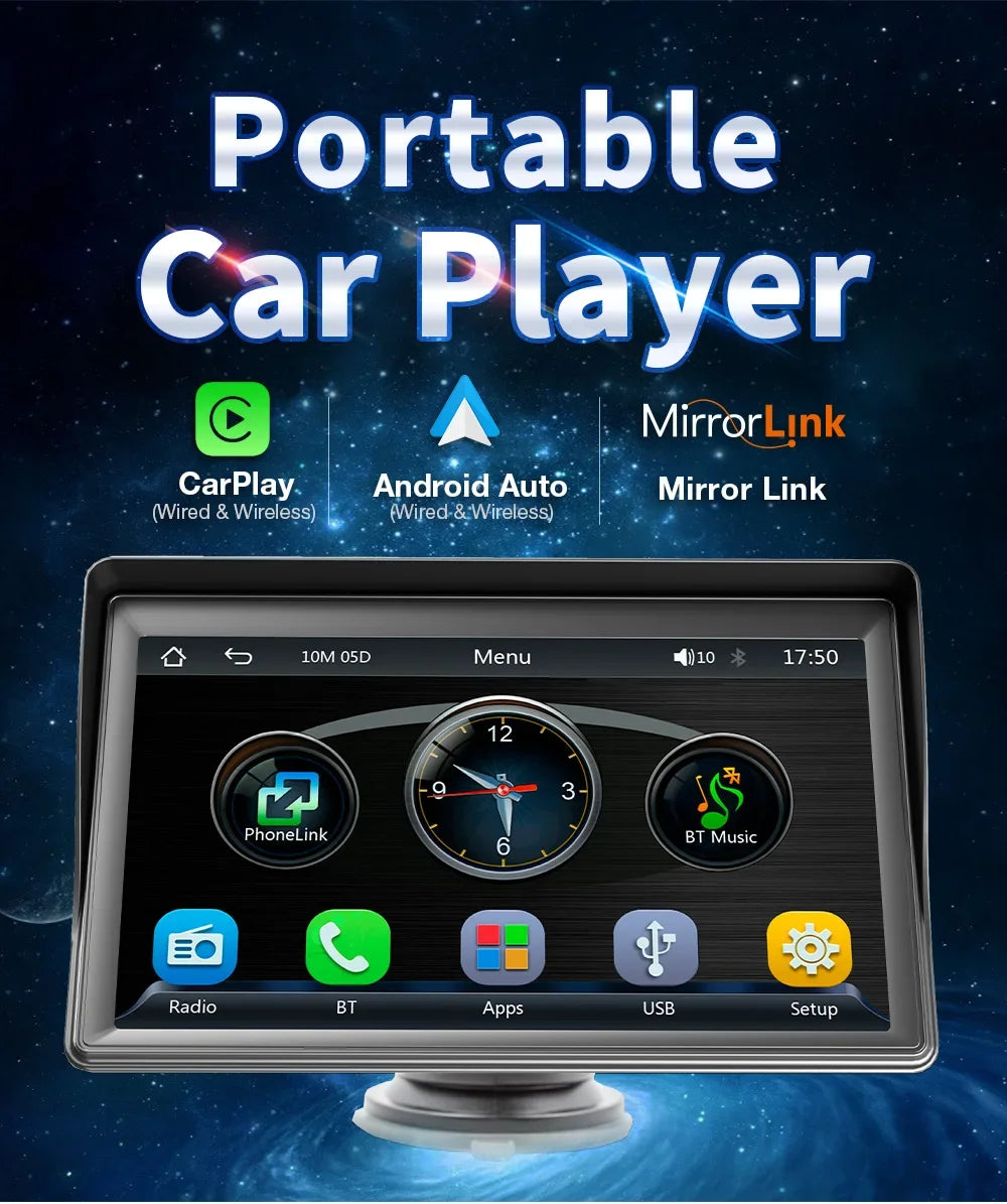 Universal 7-Inch Wireless Car Player