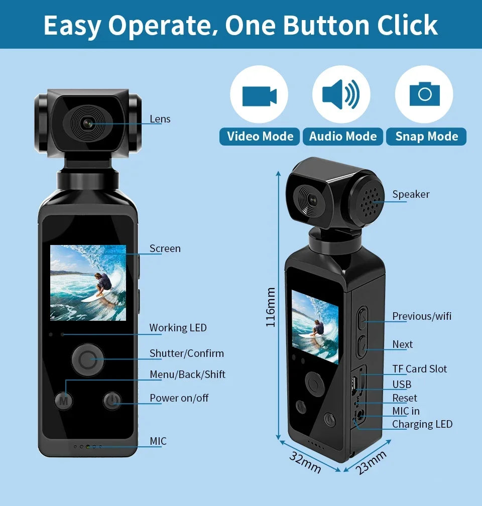 Pocket 4K Action Camera