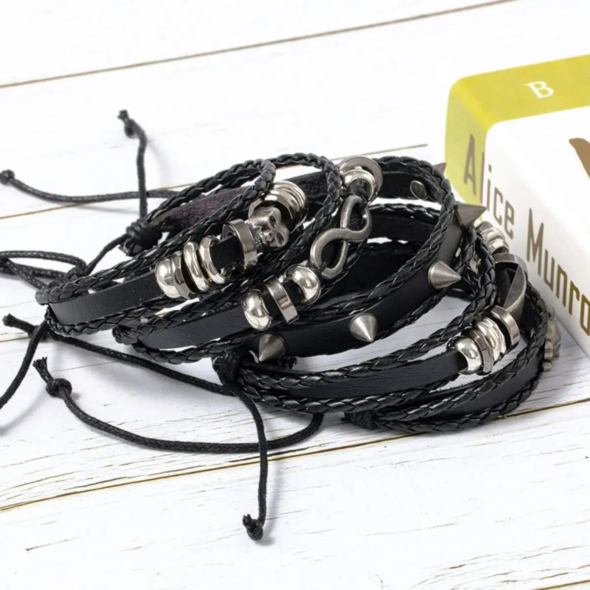 5PCS Punk Skull Bracelet Set