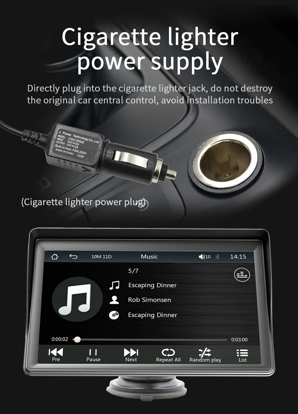 Universal 7-Inch Wireless Car Player