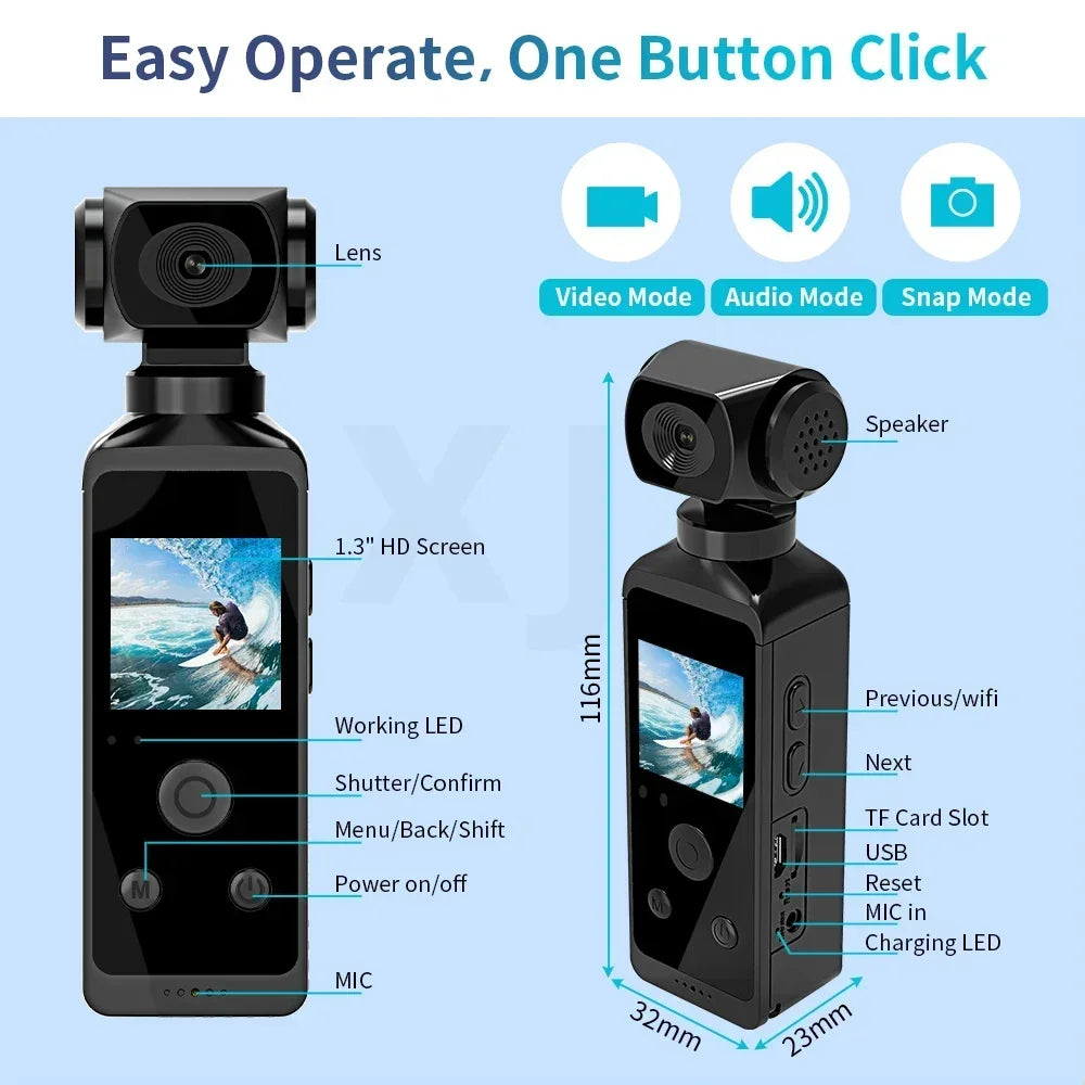 Pocket 4K Action Camera