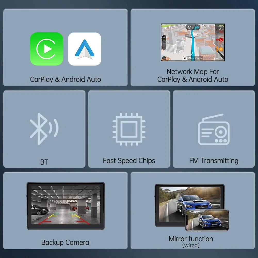 Universal 7-Inch Wireless Car Player