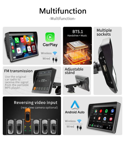 Universal 7-Inch Wireless Car Player