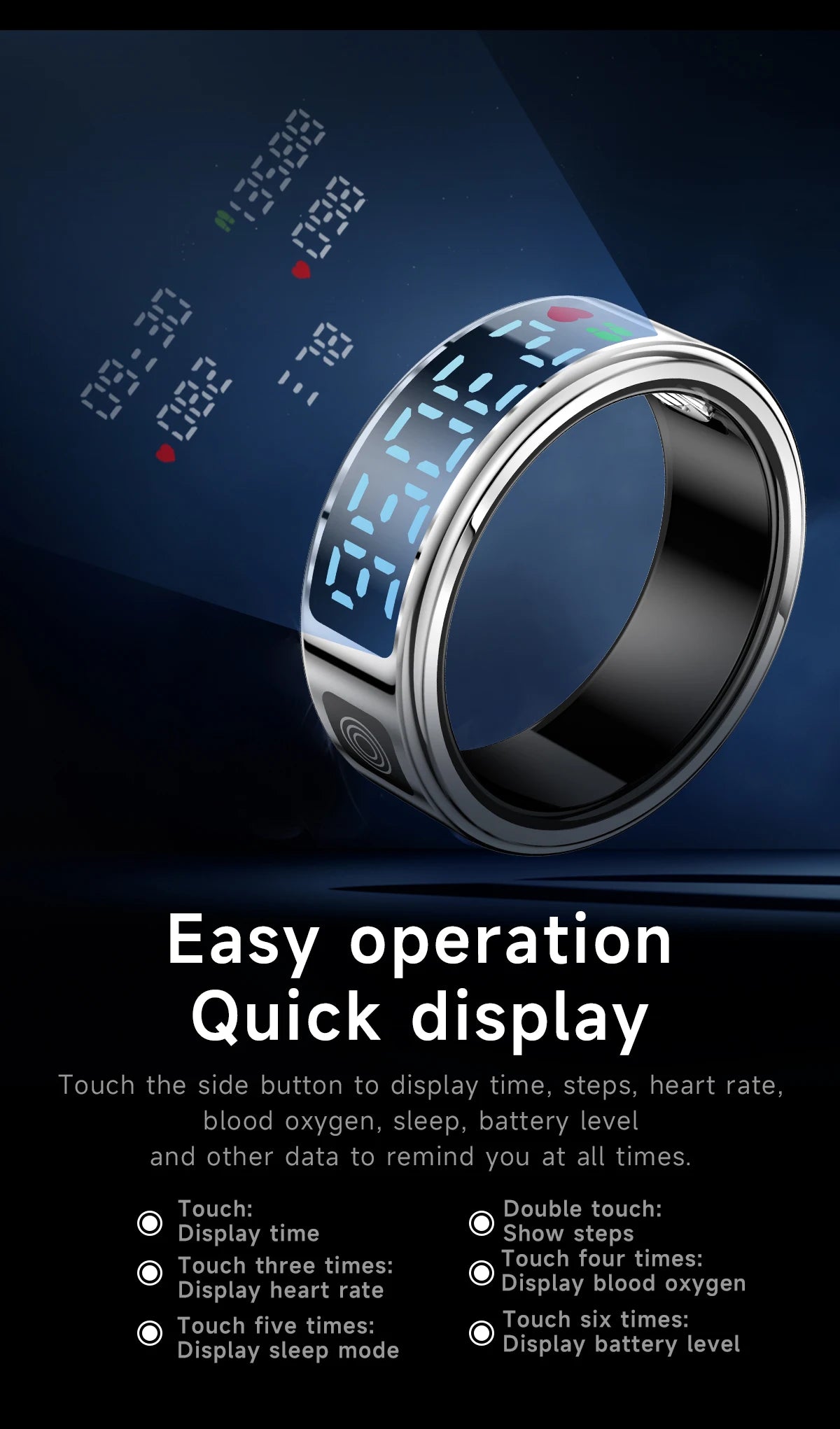 SR08 Smart Fitness Ring