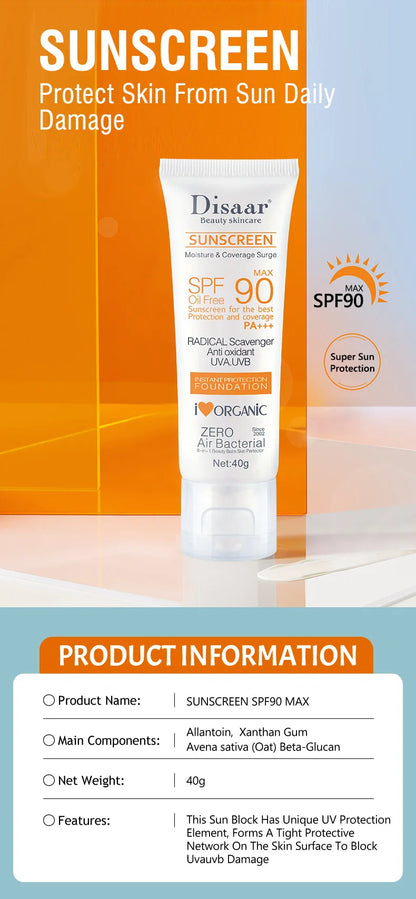 SPF 90+ Waterproof Sun Cream