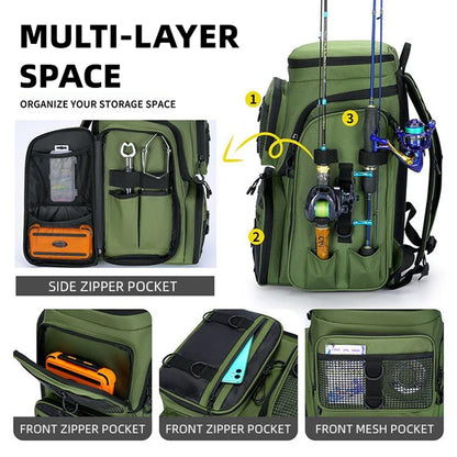 50L Fishing Tackle Backpack