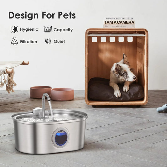 3.2L Stainless Steel Pet Dispenser