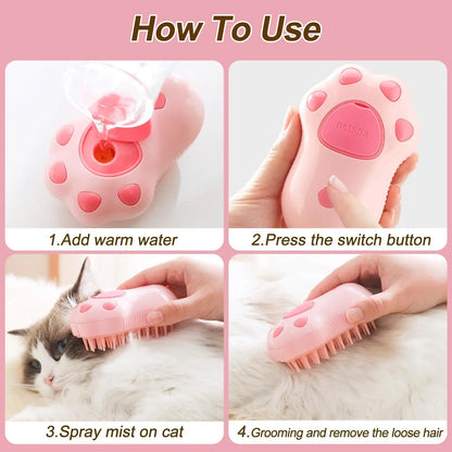 Steamy Pet Grooming Brush