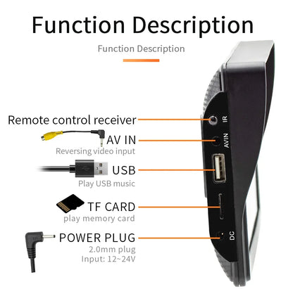 Universal 7-Inch Wireless Car Player