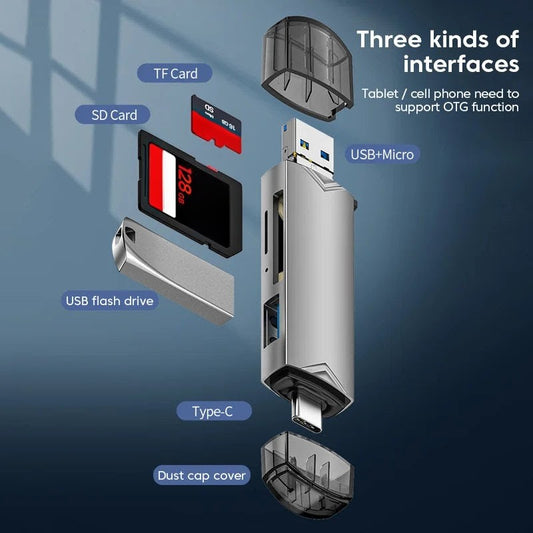 6-in-1 USB Card Reader